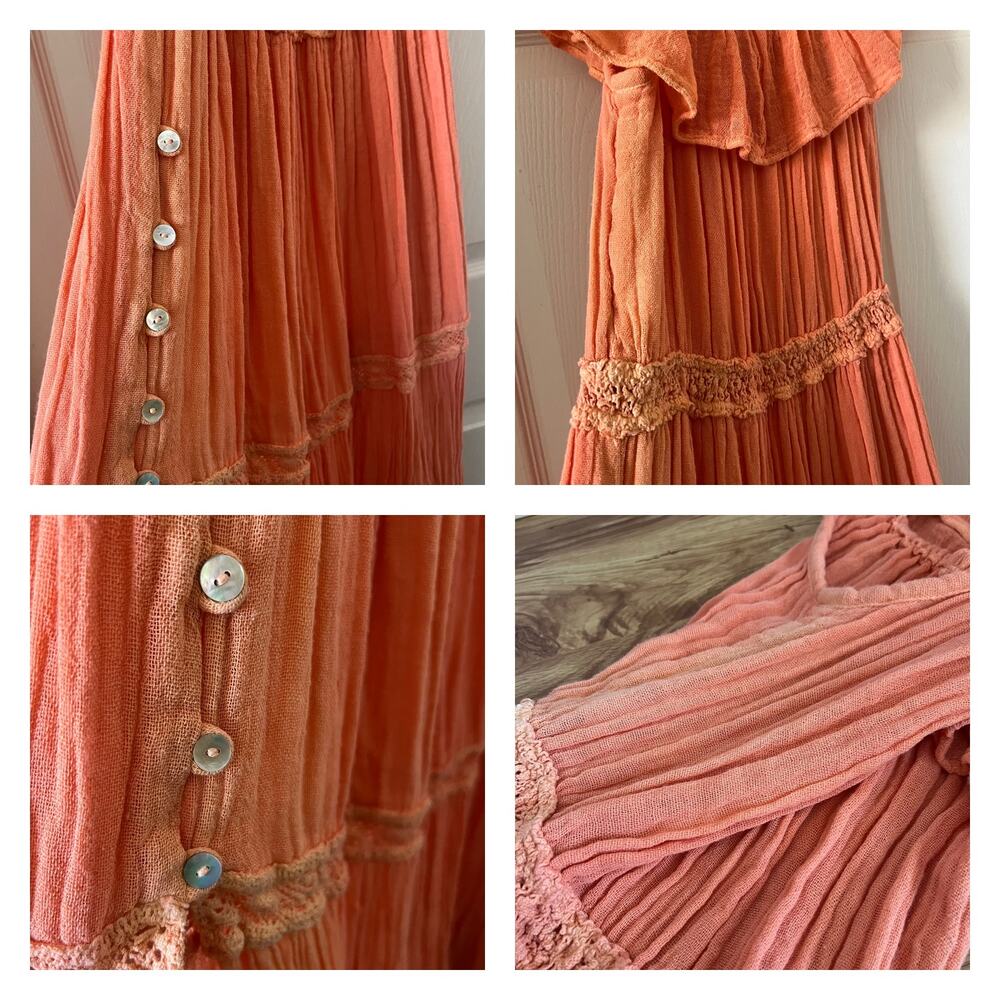 Jen’s Pirate Booty Ozone Gauzy Maxi Dress Size M/L - Picture 10 of 13